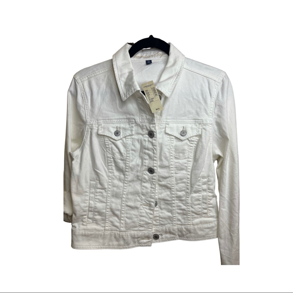 NWT American Eagle | White Jean Jacket - Picture 1 of 3